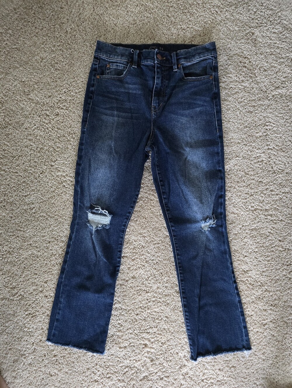 Level 99 Jeans Size 28 Womens Cropped Distressed